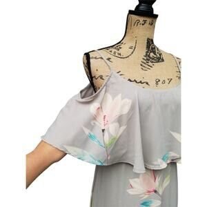 SMYMM Maxi Dress Caitlin Size Small Show Me Your Mumu Floral Ruffle Off Shoulder